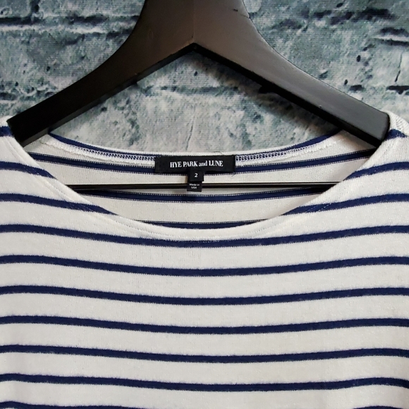 Hye Park and Lune | Neptune Red Navy Striped Top - Picture 3 of 8